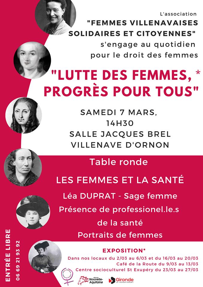 Une table ronde est organisée à l'occasion de la journée internationale des droits des femmes, autour de l'exposition "lutte des femmes, progrès pour tous"